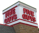 Five Guys, Daytona - Channel Letters