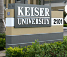 Keiser University - Dolphin Center, Miami - Monument Sign