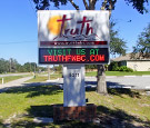 Truth Freewill Baptist in Melbourne, FL - Retrofit existing pylon sign with new pan faces and 3-color LED displays