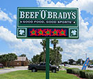 Beef'O'Brady's - Pole sign with 3-color LED display
