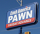 Cash America Pawn, Miami - Pylon sign refurbishment of main ID cabinet