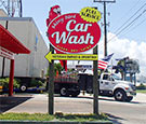 Shiny Bird Car Wash - Routed aluminum overlapping panels with UV protected digitally printed overlay