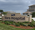 Health First Viera Hospital - Flat-cut aluminum letters on two entry wall signs