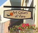 Art Gallery of Viera - Suspended blade sign with projecting tube support