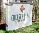 Chelsea Place - Externally-Illuminated Monument with dimensional decoration