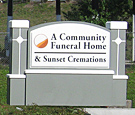 Community Funeral Home - Monument Sign