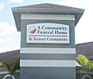 Community Funeral Home in Orlando, FL - Internally illuminated wall sign