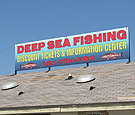 Deep Sea Fishing - Roof-mounted double-faced sign