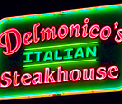 Delmonicos Italian Steakhouse - retrofit sign face with exposed neon channel letters and neon trim