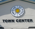 Imagine Schools at Town Center - Flat-cut dimensional acrylic lettering and logo