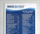 MedFast Urgent Care - Acrylic wall signs with slots to insert printed PVC cost panels