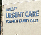 Melbay Urgent Care - acrylic lettering