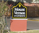 Mount Vernon Apartments - Non-Illuminated Secondary Monument Sign with Painted Decoration