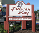 Pelican Bay Apartments - V-shaped Routed Monument Sign
