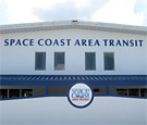 Space Coast Area Transit - Flat-cut dimensional acrylic lettering and digitally printed logo