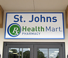 St. Johns HealthMart Pharmacy - Routed Dimensional Wall Sign
